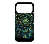 Custodia per iPhone 17 Pro Max Natura del cielo notturno della foresta della lucci