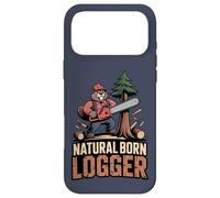 Custodia per iPhone 17 Pro Max Natural Born Logger (castoro con motosega)