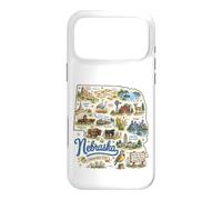 Custodia per iPhone 17 Pro Max Nebraska, NE, USA, Mappe, Icone