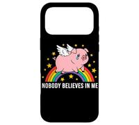 Custodia per iPhone 17 Pro Max Nessuno crede in me Stelle di maiale alato