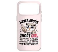 Custodia per iPhone 17 Pro Max Never Argue With A Short Girl Who Has An 'A', simpatico design a forma di gufo