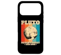 Custodia per iPhone 17 Pro Max Never Forget Plutone Retro Nerd Astronomia Space Science