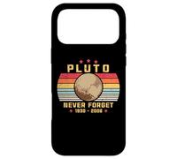 Custodia per iPhone 17 Pro Max Never Forget Plutone Retro Nerd Astronomia Space Science