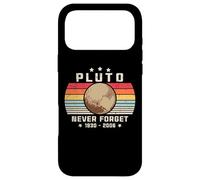 Custodia per iPhone 17 Pro Max Never Forget Plutone Retro Nerd Astronomia Space Science