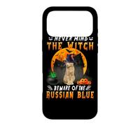 Custodia per iPhone 17 Pro Max Never Mind The Witch Beware Of Russian Blue Cat Halloween