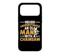 Custodia per iPhone 17 Pro Max Never Underestimate An Old Man With A Chainsaw