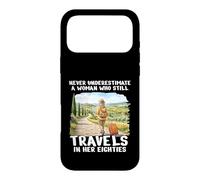 Custodia per iPhone 17 Pro Max Never Underestimate Woman 80s Anni Ottanta Travel Design