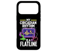 Custodia per iPhone 17 Pro Max Night Shift Nurse Circadian Rhythm Flatline Humor