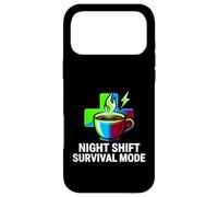 Custodia per iPhone 17 Pro Max Night Shift Survival Mode Nurse Medical Coffee