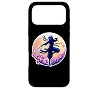 Custodia per iPhone 17 Pro Max Ninja Silhouette Moonlight Cherry Blossoms Giapponese Samurai
