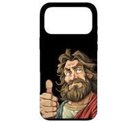 Custodia per iPhone 17 Pro Max Nizza Gesù comico con pollice in su per Cristi