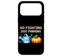Custodia per iPhone 17 Pro Max No Fighting Just Farming Gioco Cozy Pixel Zucca