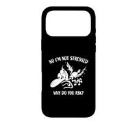 Custodia per iPhone 17 Pro Max No I'm Not Stressed Why Do You Ask? Divertente cartone animato uccello