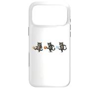 Custodia per iPhone 17 Pro Max No Kings, gatto che prende a calci la corona, arancione, carino gattino, protesta