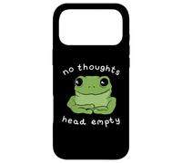 Custodia per iPhone 17 Pro Max No Thoughts Head Empty Cute Frog Meme Aesthetic