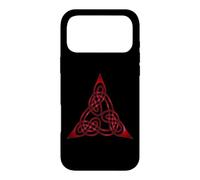Custodia per iPhone 17 Pro Max Nodo Triangolo Con Fili Doppiati Rosso