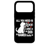 Custodia per iPhone 17 Pro Max Nome del cane personalizzato Sasha Cute Dog Pet Lover
