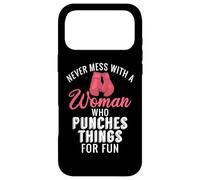 Custodia per iPhone 17 Pro Max Non scherzare mai con una donna che prende a pugni le cose per divertimento