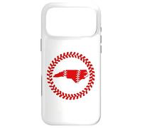 Custodia per iPhone 17 Pro Max North Carolina Baseball Stitch Circle Emblema Carolinian Ball