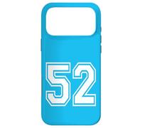 Custodia per iPhone 17 Pro Max Numero 52 stile sportivo in bianco