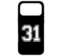 Custodia per iPhone 17 Pro Max Numero Trenta Uno # 31 Divisa Sportiva Squadra Compleanno 31
