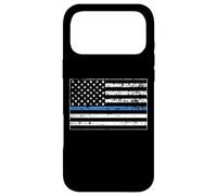 Custodia per iPhone 17 Pro Max Nurse Police Wife Officer Thin Blue Line Heart Flag