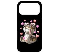 Custodia per iPhone 17 Pro Max Occhiali da sole a forma di cuore di San Valentino Ball Python