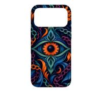 Custodia per iPhone 17 Pro Max Occhio botanico come simbolo astratto talismano celeste arte