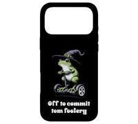 Custodia per iPhone 17 Pro Max Off To Commit Tomfoolery Frog Divertente Detto Uomini Donne Bambini