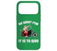 Custodia per iPhone 17 Pro Max Oh Che divertimento è guidare Cool Santa su una moto