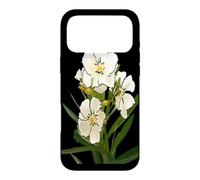 Custodia per iPhone 17 Pro Max Oleandro bianco contorno nero Art