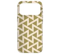 Custodia per iPhone 17 Pro Max Olive Beige Brown Zigzag Triangle Arrow Earth Pattern