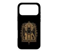 Custodia per iPhone 17 Pro Max Opera d'arte del tempio geroglifico della divinità egizia ornata di Anubis