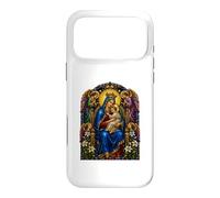 Custodia per iPhone 17 Pro Max Opera d'arte dell'icona cattolica medievale di Mary And Child Angels