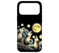 Custodia per iPhone 17 Pro Max Opossum divertenti che ululano alla luna piena Starry Night Opossum