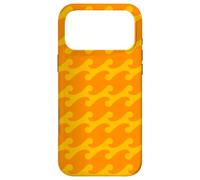 Custodia per iPhone 17 Pro Max Orange Yellow Wavy Lines Vibrant Organic Flowing Pattern