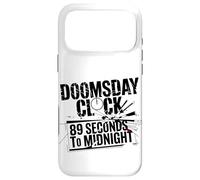 Custodia per iPhone 17 Pro Max Orologio Doomsday Clock 89 secondi a mezzanotte Design per attivisti