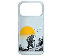 Custodia per iPhone 17 Pro Max Orso Ambulante, Esterno, Tramonto, Natura, Foresta