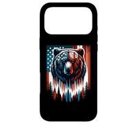 Custodia per iPhone 17 Pro Max Orso Bandiera Americana Wildlife 4th of July Patriotic