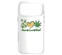 Custodia per iPhone 17 Pro Max Pace Amore Erba Marijuana Cannabis Retro Vintage