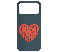 Custodia per iPhone 17 Pro Max Padre Abba - Tipografia di fede cristiana a forma di cuore