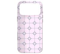 Custodia per iPhone 17 Pro Max Pale Pink Lavender Grey Star Grid Romantic Girly Pattern