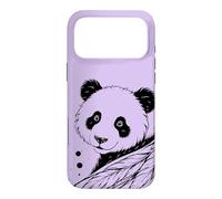 Custodia per iPhone 17 Pro Max Panda Fiori Piume Line Art Minimalista Splash