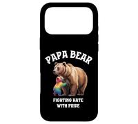 Custodia per iPhone 17 Pro Max Papa Bear Rainbow Cub Fighting Hate Gay Pride Supporto LGBTQ
