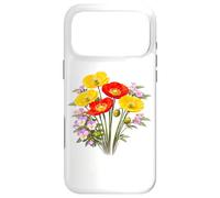 Custodia per iPhone 17 Pro Max Papaveri rossi e gialli e viole del pensiero Full Bloom Shapes Mania