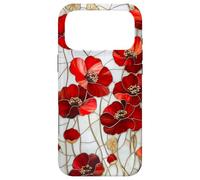 Custodia per iPhone 17 Pro Max Papaveri rossi macchiati Art Deco Wildflower Floral Poppies