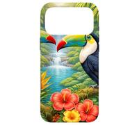 Custodia per iPhone 17 Pro Max Paradiso della giungla della cascata dei tucani tropicali