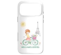 Custodia per iPhone 17 Pro Max Parigi è sempre una buona idea Ragazza carina in bicicletta