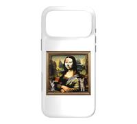 Custodia per iPhone 17 Pro Max Parodia gatta Mona Lisa - Arte classica con ironia