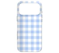 Custodia per iPhone 17 Pro Max Pastel Blue Gingham Squares Classic Plaid Baby Boy Pattern